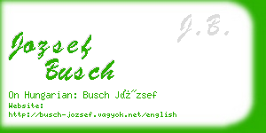 jozsef busch business card